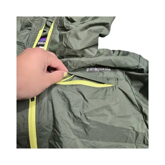 Patagonia Women's Houdini Windbreaker Green Jacket Size: L - Picture 3 of 5